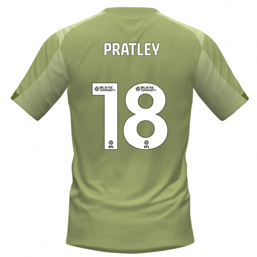 Danxen Mulher Camisola Darren Pratley #18 Sálvia Champagne Alternativa 2025/26 Camisa