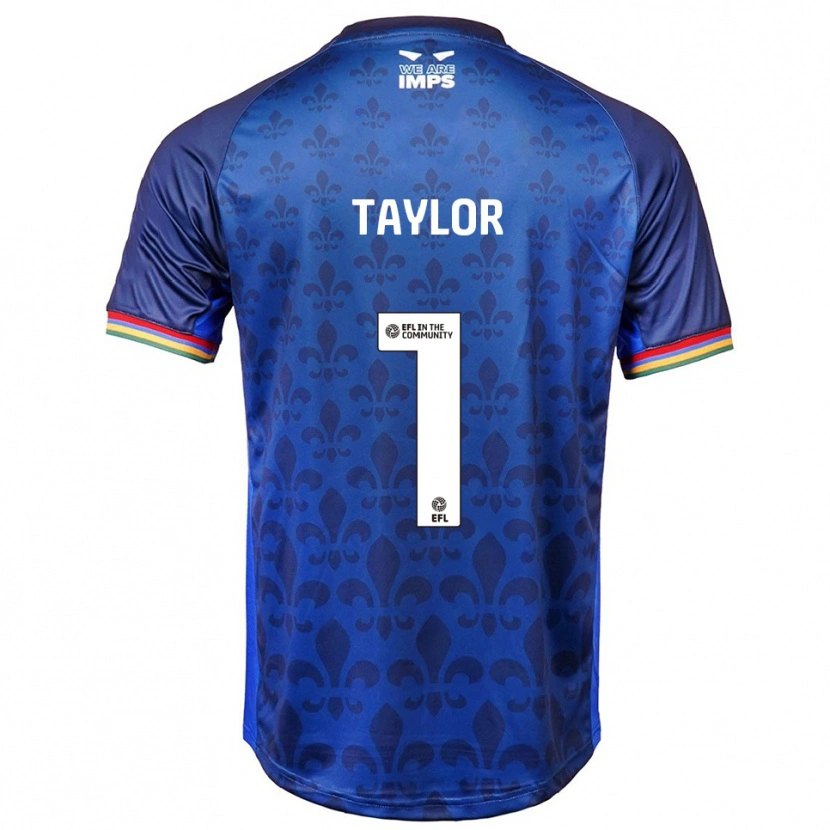 Danxen Mulher Camisola Jaden Taylor #1 Azul Marinho Alternativa 2025/26 Camisa