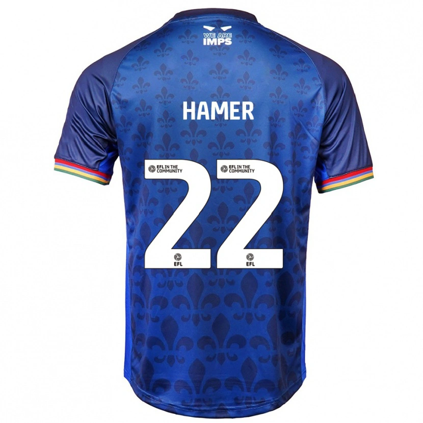 Danxen Mulher Camisola Tom Hamer #22 Azul Marinho Alternativa 2025/26 Camisa