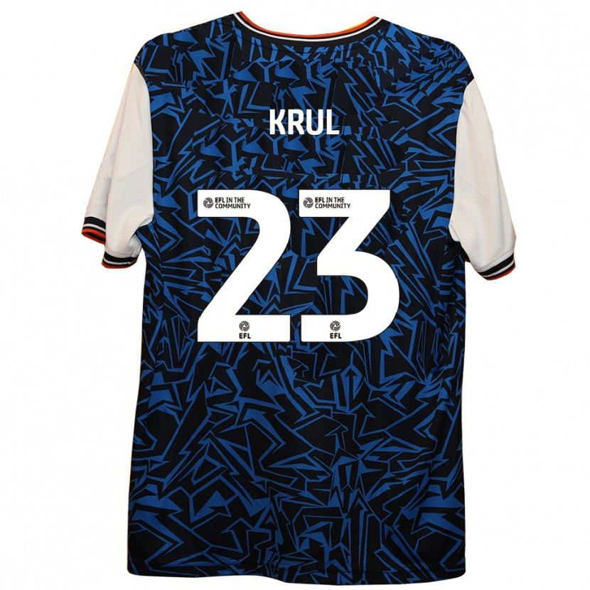 Danxen Mulher Camisola Tim Krul #23 Azul Preto Branco Alternativa 2025/26 Camisa