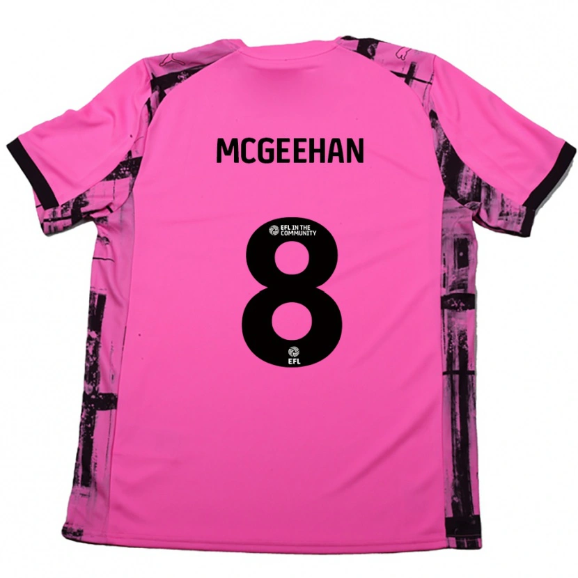 Danxen Mulher Camisola Cameron Mcgeehan #8 Rosa Vermelho Preto Alternativa 2025/26 Camisa