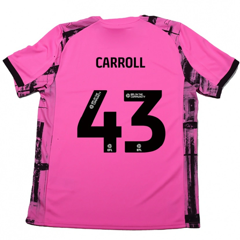 Danxen Mulher Camisola Charlie Carroll #43 Rosa Vermelho Preto Alternativa 2025/26 Camisa