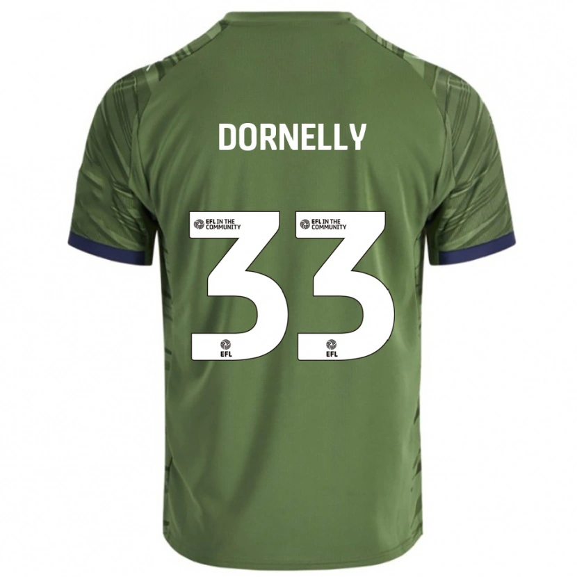Danxen Mulher Camisola James Dornelly #33 Verde Branco Alternativa 2025/26 Camisa