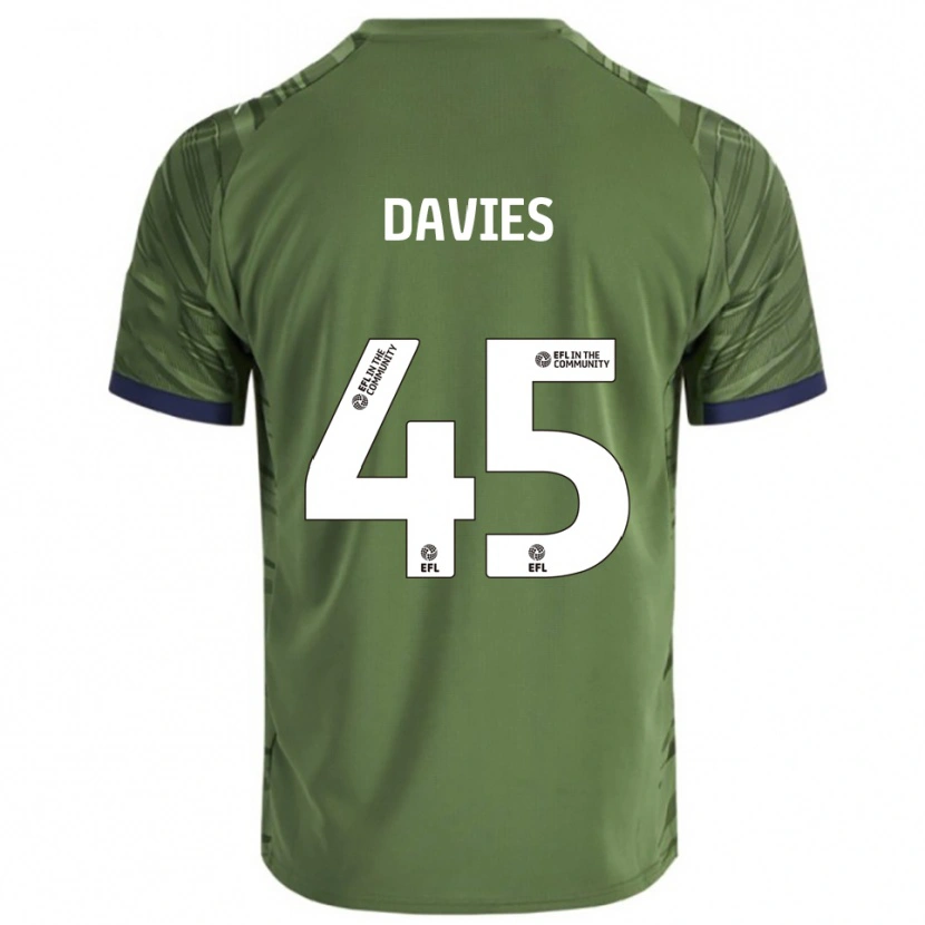 Danxen Mulher Camisola Joe Davies #45 Verde Branco Alternativa 2025/26 Camisa