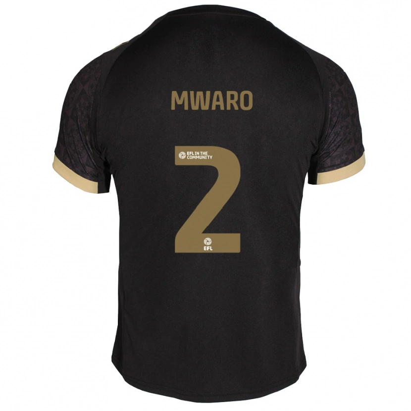 Danxen Mulher Camisola Joe Mwaro #2 Preto Dourado Alternativa 2025/26 Camisa