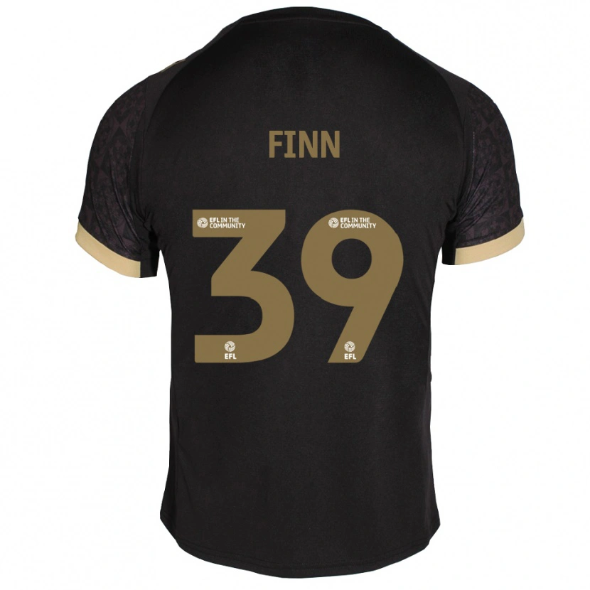 Danxen Mulher Camisola Tegan Finn #39 Preto Dourado Alternativa 2025/26 Camisa