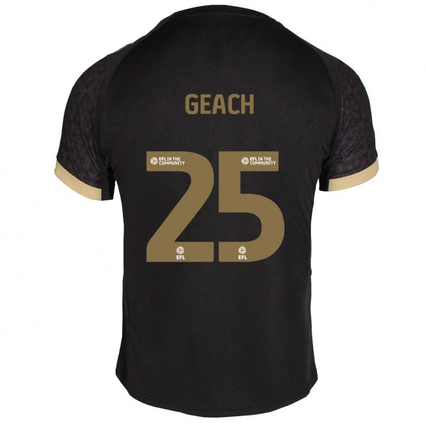 Danxen Mulher Camisola Jessica Geach #25 Preto Dourado Alternativa 2025/26 Camisa