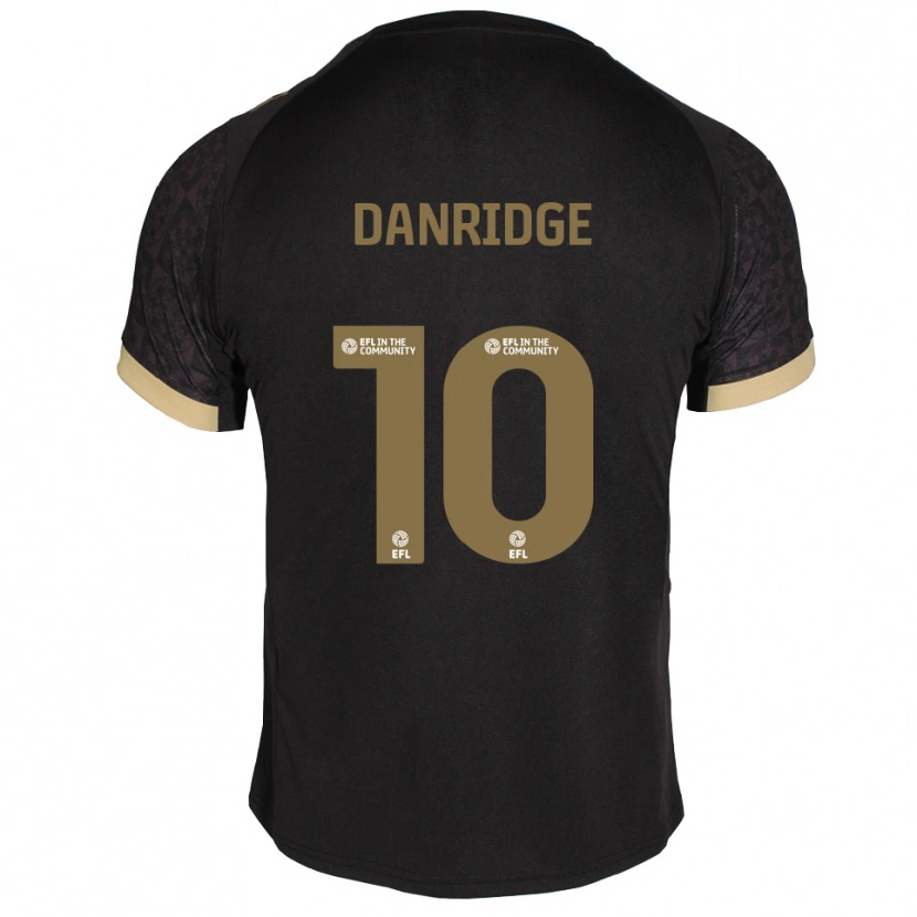 Danxen Mulher Camisola Rebecca Danridge #10 Preto Dourado Alternativa 2025/26 Camisa