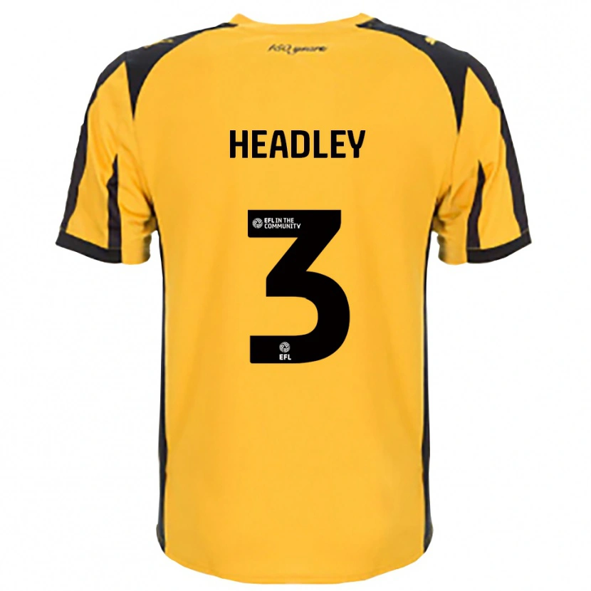 Danxen Mulher Camisola Jaheim Headley #3 Laranja Preto Alternativa 2025/26 Camisa