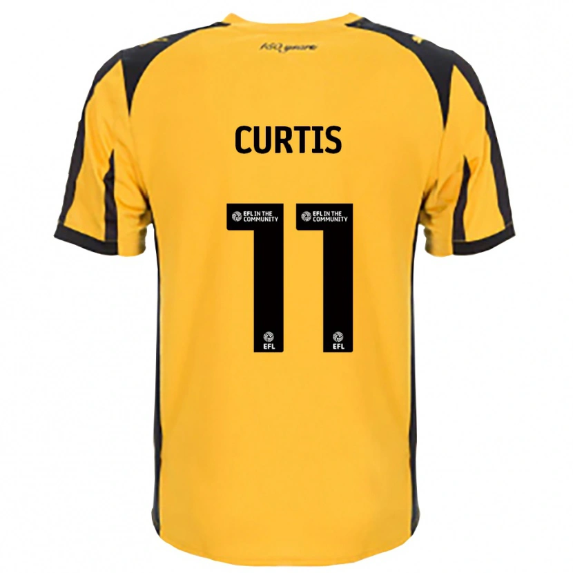 Danxen Mulher Camisola Ronan Curtis #11 Laranja Preto Alternativa 2025/26 Camisa