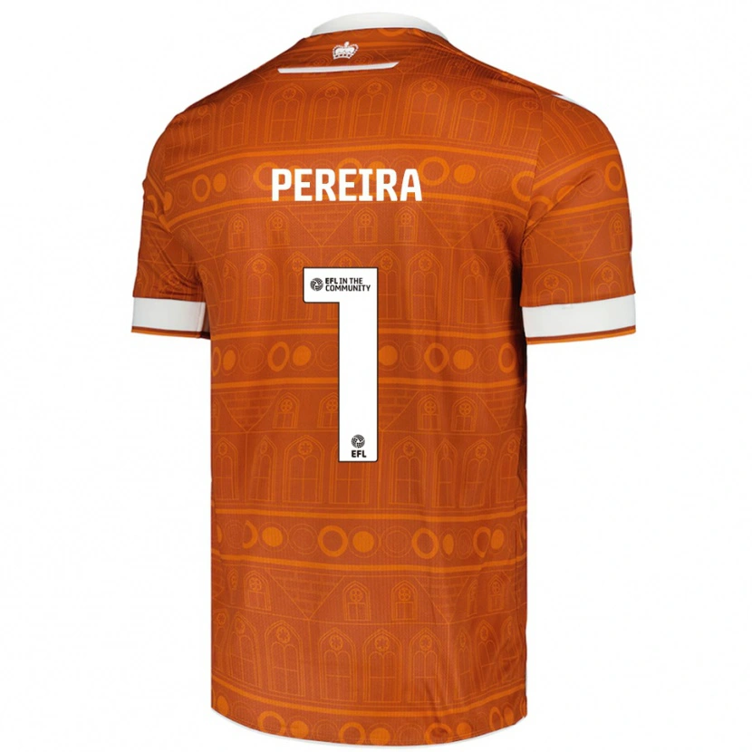 Danxen Mulher Camisola Joel Pereira #1 Laranja Branco Alternativa 2025/26 Camisa