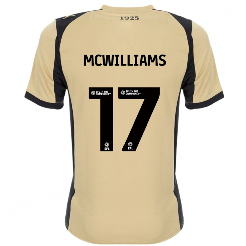 Danxen Mulher Camisola Shaun Mcwilliams #17 Dourado Preto Alternativa 2025/26 Camisa