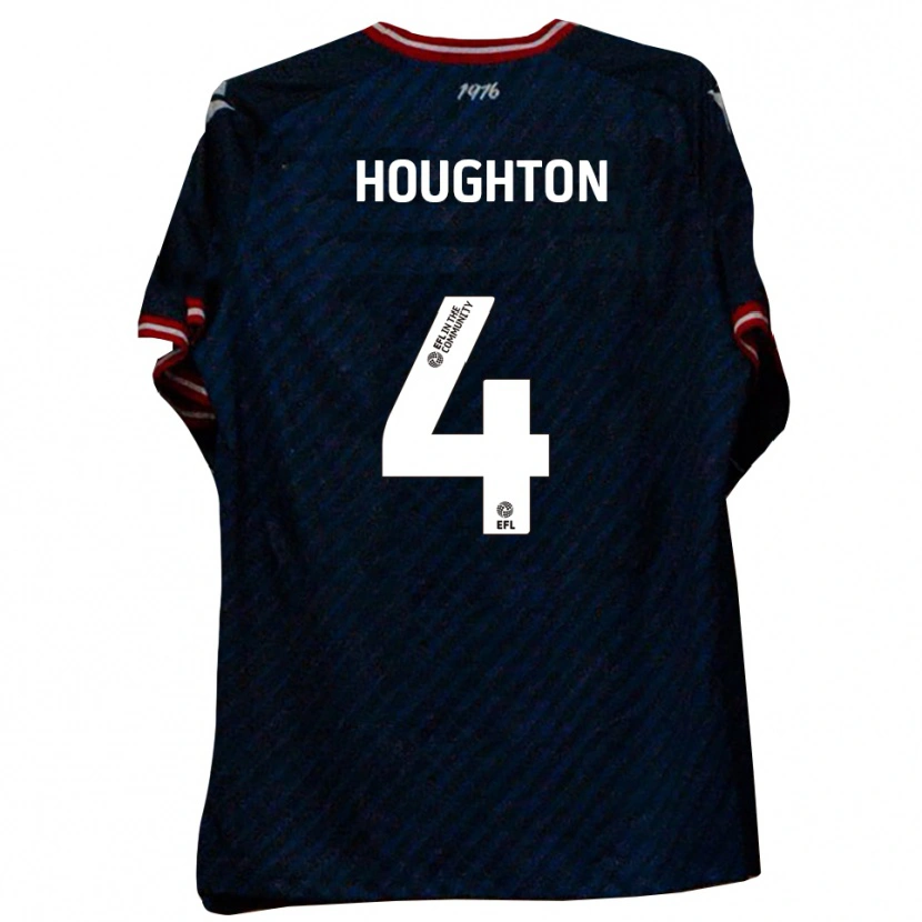 Danxen Mulher Camisola Jordan Houghton #4 Azul Marinho Vermelho Alternativa 2025/26 Camisa