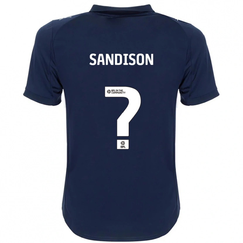 Danxen Mulher Camisola Nathan Sandison #0 Azul Marinho Branco Alternativa 2025/26 Camisa