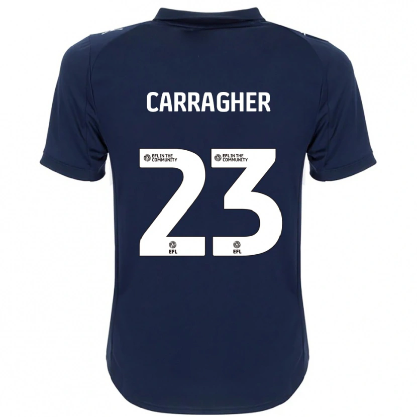 Danxen Mulher Camisola James Carragher #23 Azul Marinho Branco Alternativa 2025/26 Camisa