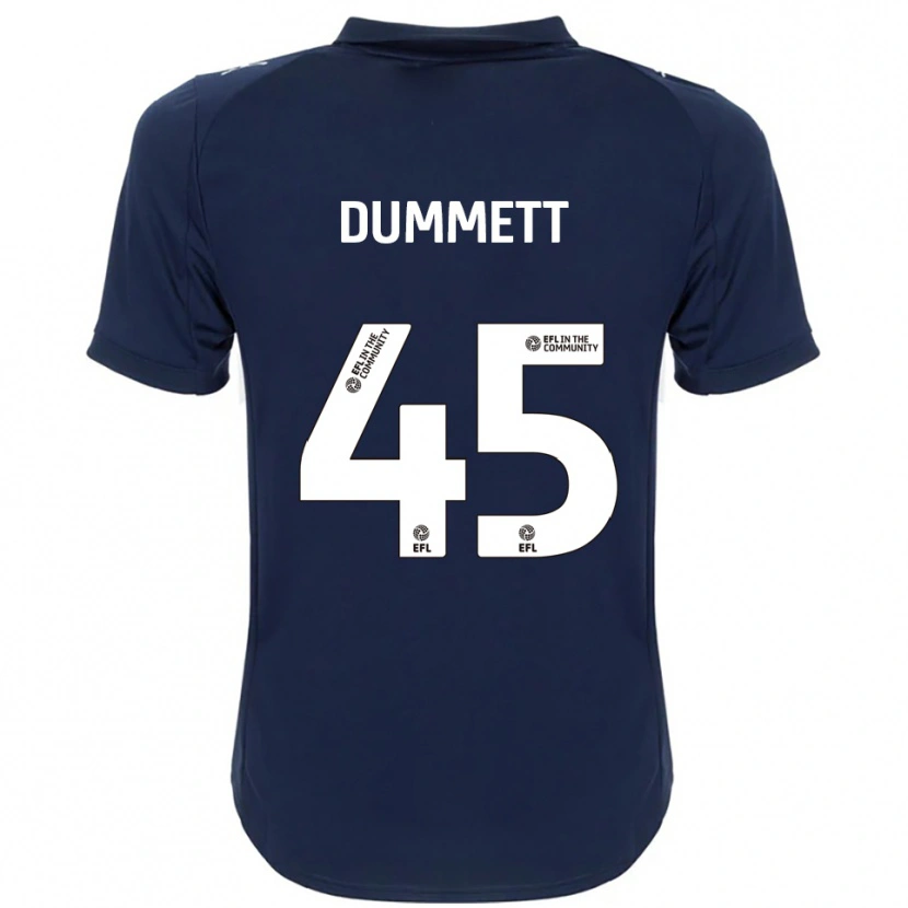 Danxen Mulher Camisola Paul Dummett #45 Azul Marinho Branco Alternativa 2025/26 Camisa