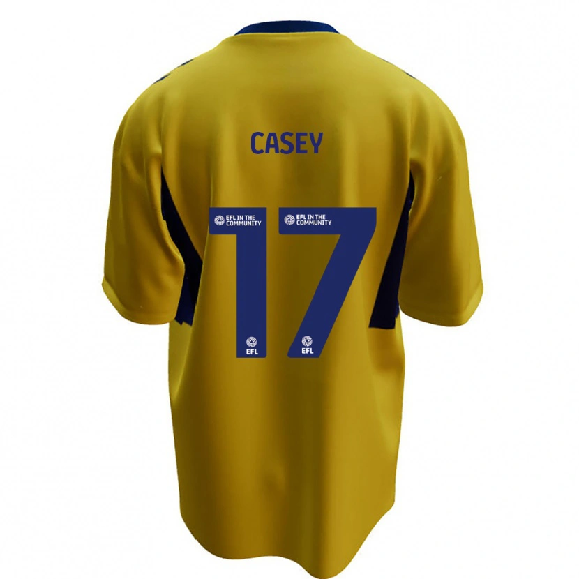 Danxen Mulher Camisola Dan Casey #17 Amarelo Azul Alternativa 2025/26 Camisa