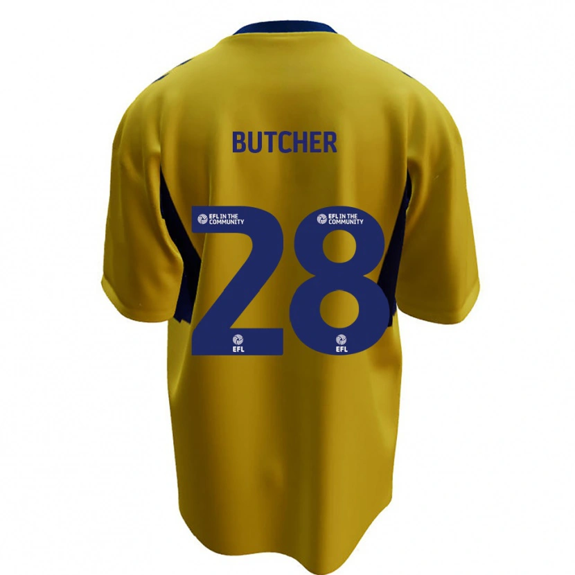 Danxen Mulher Camisola Matt Butcher #28 Amarelo Azul Alternativa 2025/26 Camisa