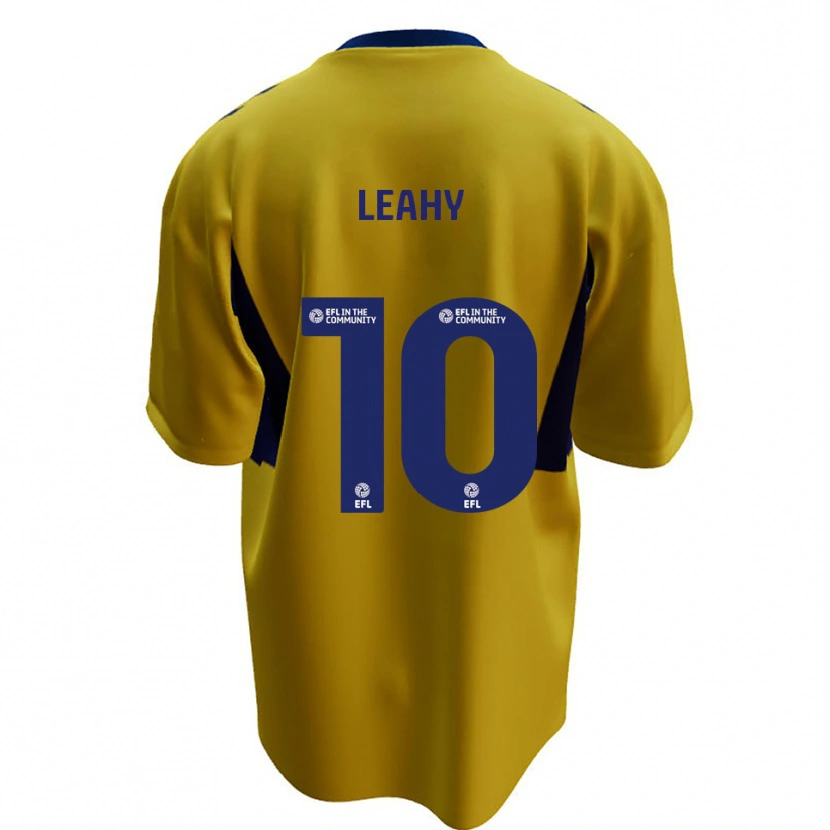 Danxen Mulher Camisola Luke Leahy #10 Amarelo Azul Alternativa 2025/26 Camisa