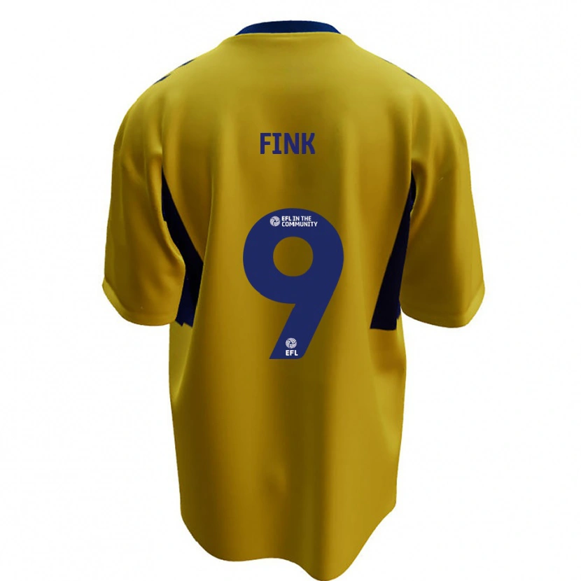 Danxen Mulher Camisola Bradley Fink #9 Amarelo Azul Alternativa 2025/26 Camisa