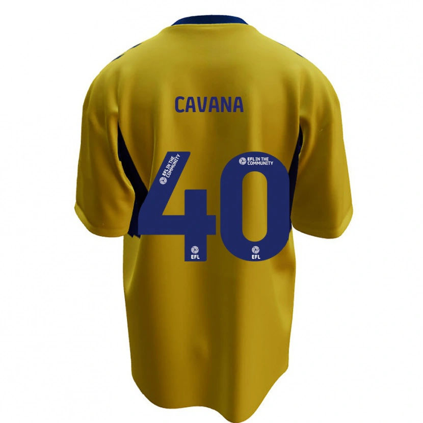 Danxen Mulher Camisola Max Cavana #40 Amarelo Azul Alternativa 2025/26 Camisa