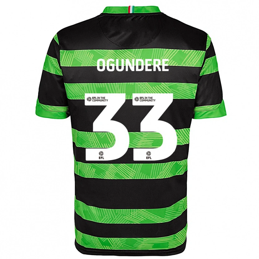 Danxen Mulher Camisola Isaac Ogundere #33 Preto Verde Alternativa 2025/26 Camisa