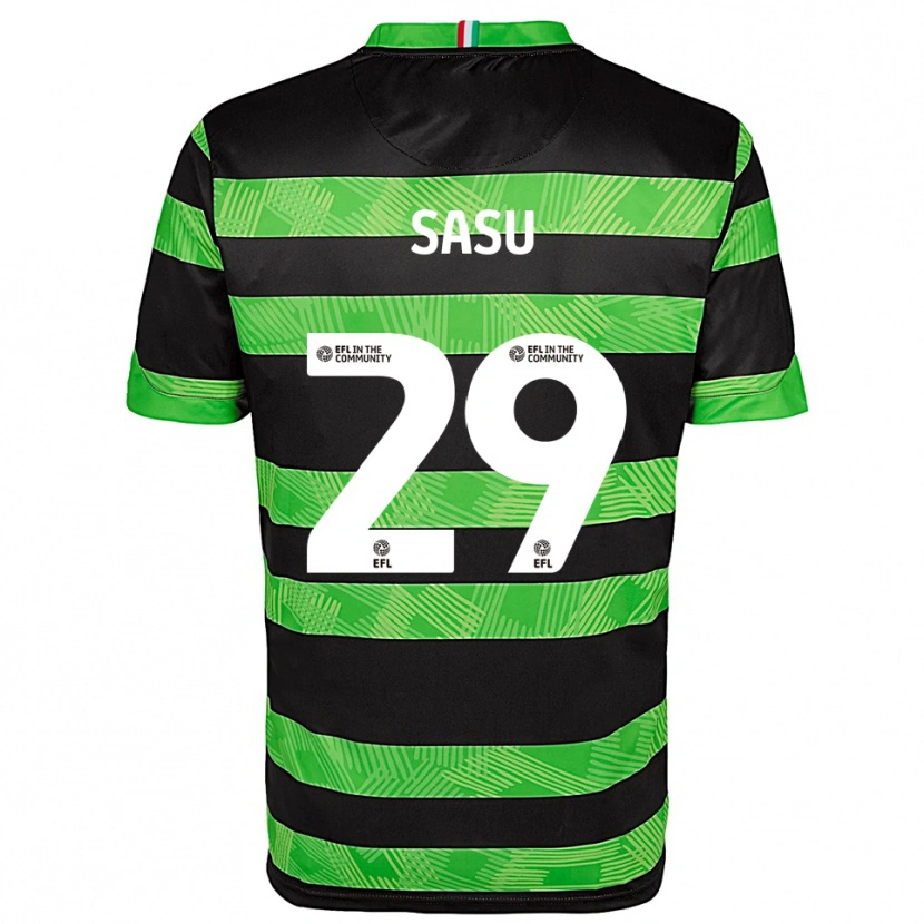 Danxen Mulher Camisola Aron Sasu #29 Preto Verde Alternativa 2025/26 Camisa