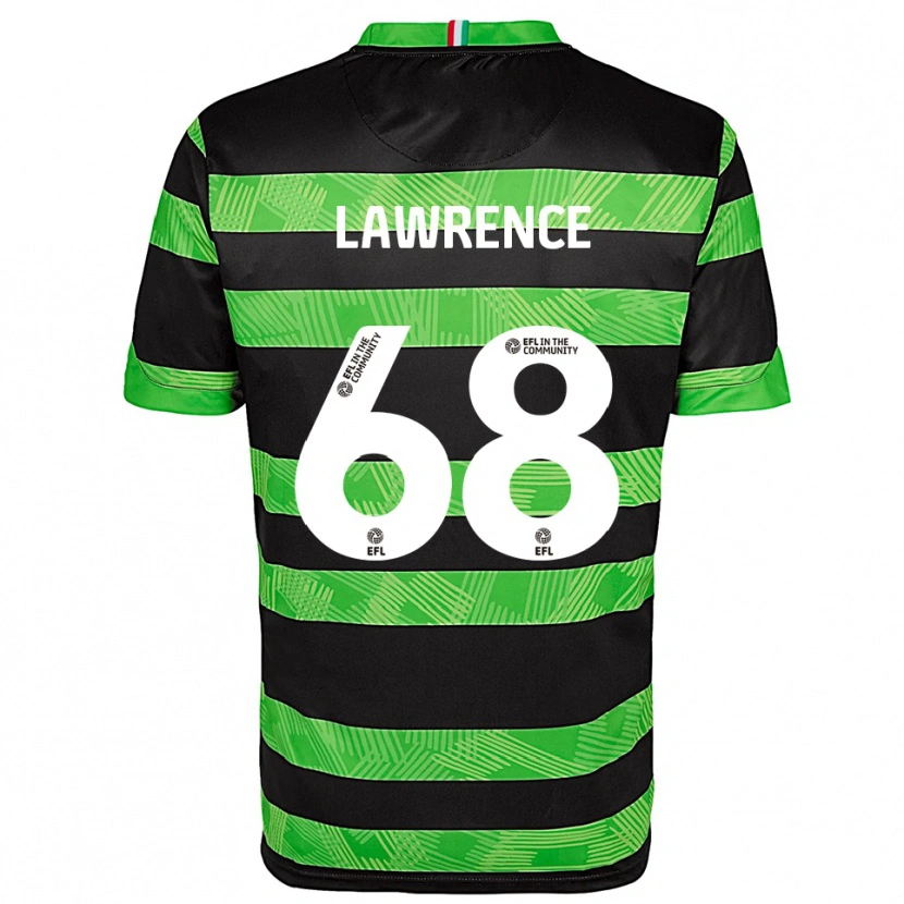 Danxen Mulher Camisola Jake Lawrence #68 Preto Verde Alternativa 2025/26 Camisa