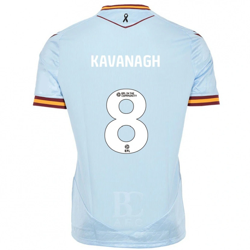 Danxen Mulher Camisola Calum Kavanagh #8 Azul Celeste Alternativa 2025/26 Camisa