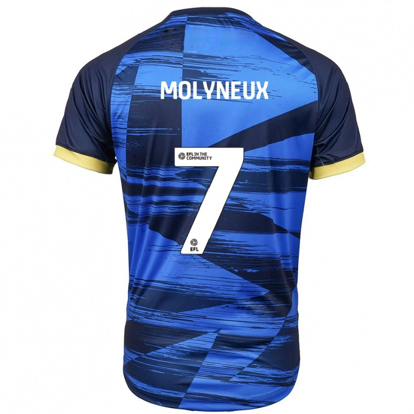 Danxen Mulher Camisola Luke Molyneux #7 Azul Marinho Alternativa 2025/26 Camisa