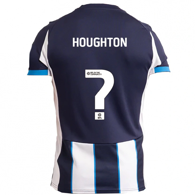 Danxen Mulher Camisola Harriet Houghton #0 Branco Azul Marinho Alternativa 2025/26 Camisa