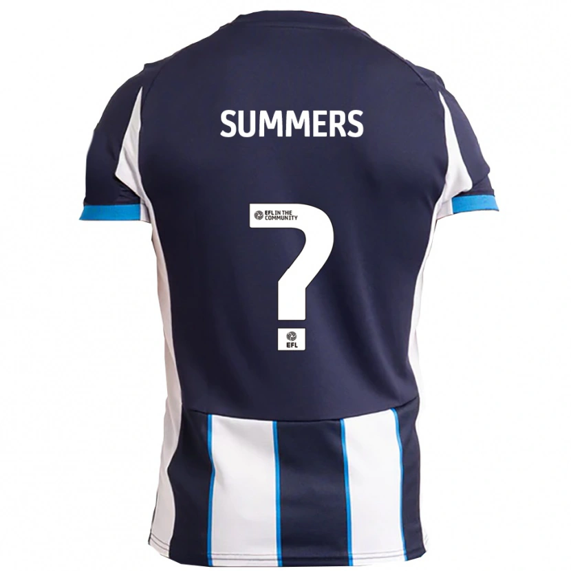 Danxen Mulher Camisola Libby Summers #0 Branco Azul Marinho Alternativa 2025/26 Camisa