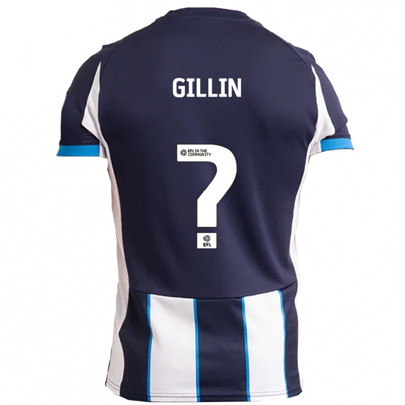 Danxen Mulher Camisola Jessica Gillin #0 Branco Azul Marinho Alternativa 2025/26 Camisa