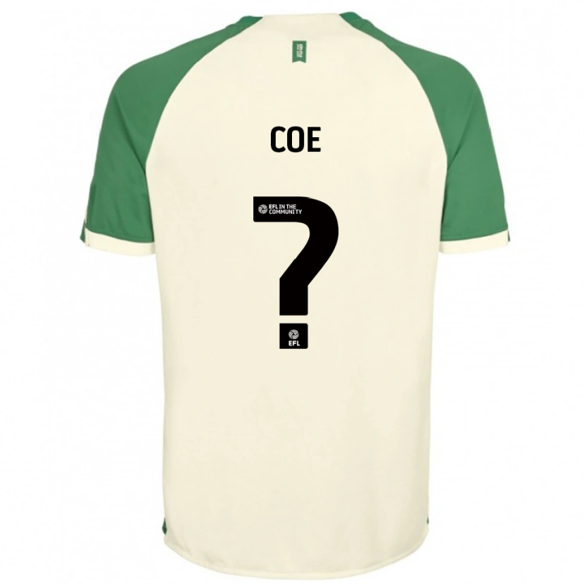 Danxen Mulher Camisola Natasha Coe #0 Branco Sujo Verde Alternativa 2025/26 Camisa