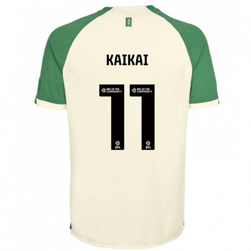 Danxen Mulher Camisola Sullay Kaikai #11 Branco Sujo Verde Alternativa 2025/26 Camisa