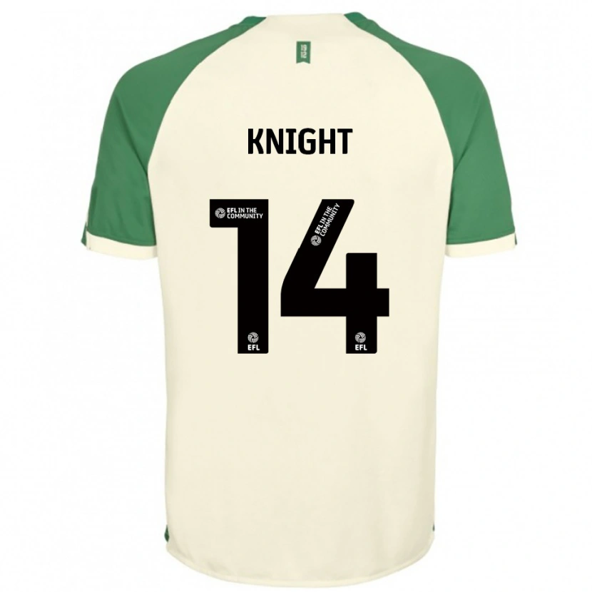 Danxen Mulher Camisola Ben Knight #14 Branco Sujo Verde Alternativa 2025/26 Camisa