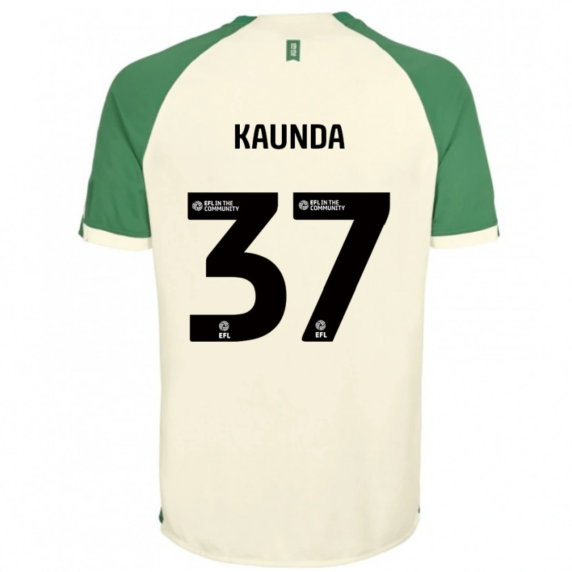 Danxen Mulher Camisola Amaru Kaunda #37 Branco Sujo Verde Alternativa 2025/26 Camisa