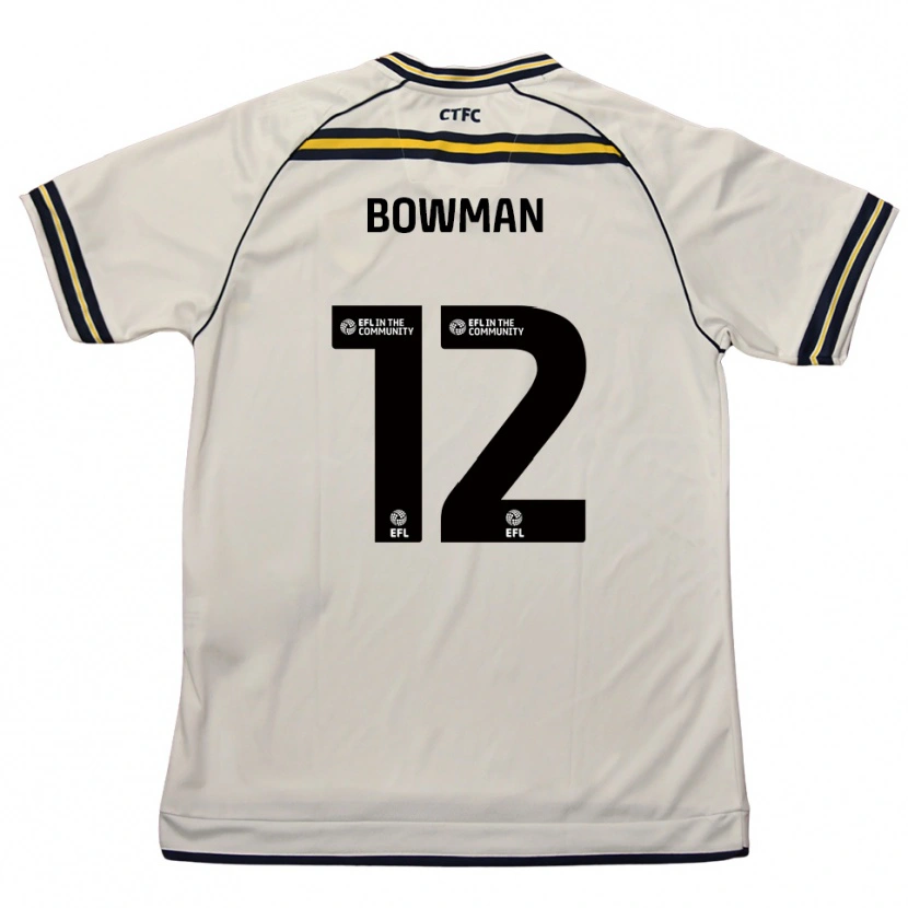 Danxen Mulher Camisola Ryan Bowman #12 Branco Azul Marinho Alternativa 2025/26 Camisa