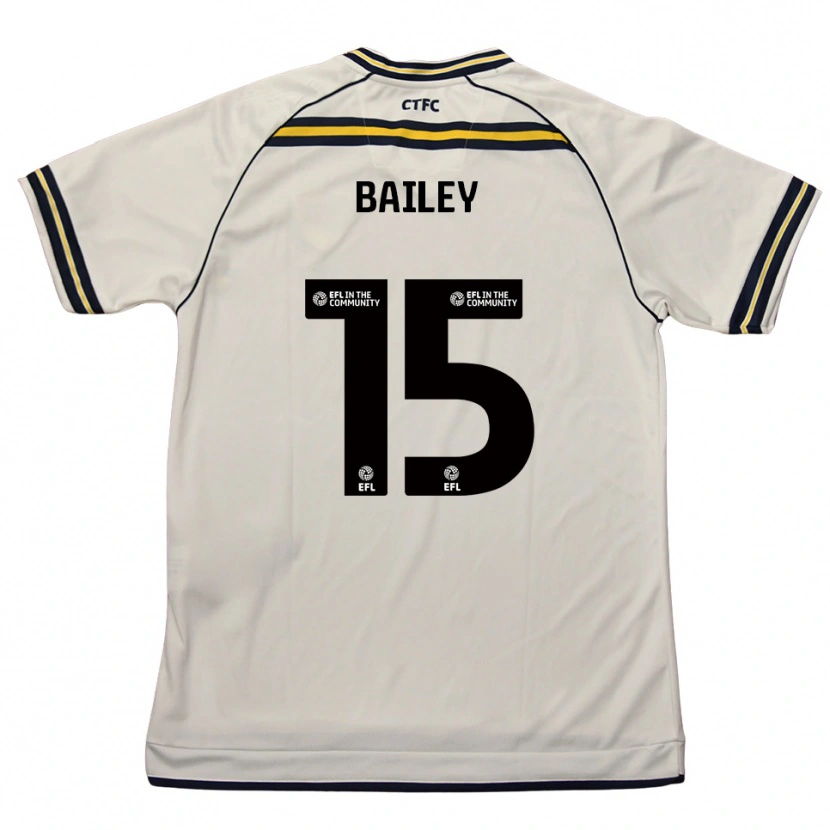 Danxen Mulher Camisola Ieuan Bailey #15 Branco Azul Marinho Alternativa 2025/26 Camisa