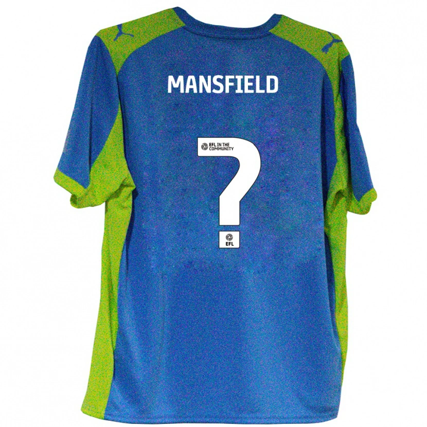 Danxen Mulher Camisola Ronan Mansfield #0 Azul Celeste Amarelo Alternativa 2025/26 Camisa