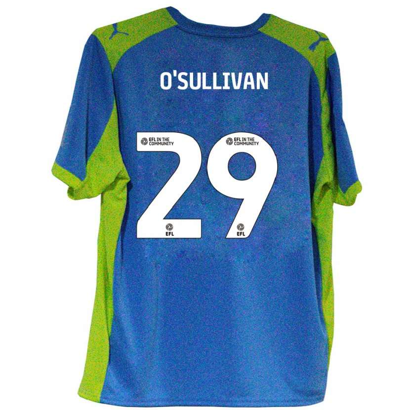 Danxen Mulher Camisola Zak O'sullivan #29 Azul Celeste Amarelo Alternativa 2025/26 Camisa