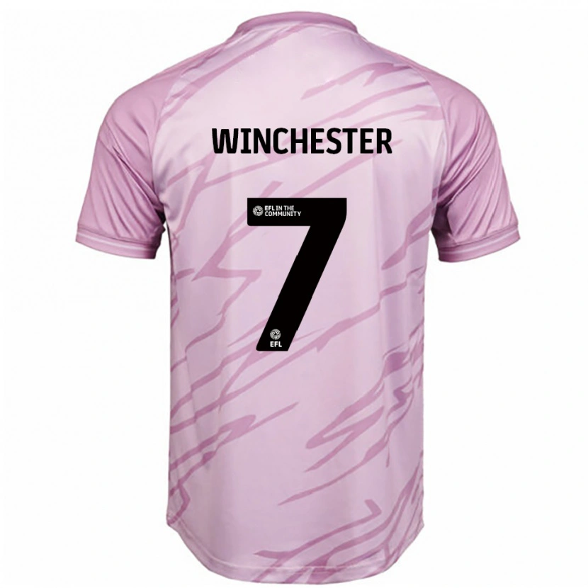 Danxen Mulher Camisola Carl Winchester #7 Rosa Preto Alternativa 2025/26 Camisa