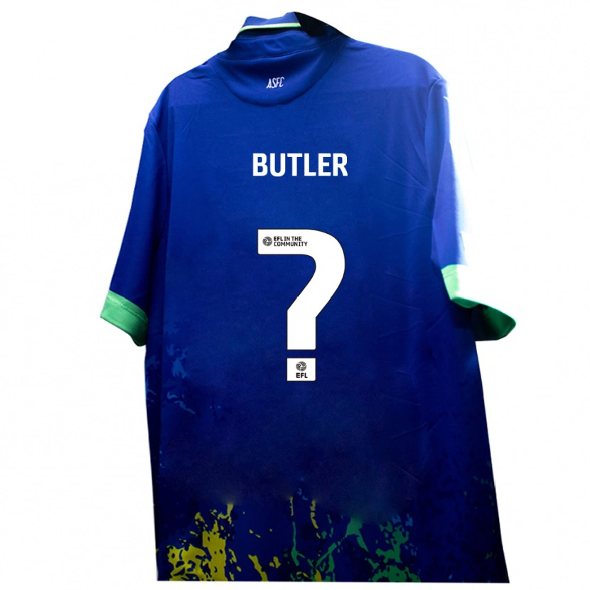 Danxen Mulher Camisola Rohan Butler #0 Azul Amarelo Alternativa 2025/26 Camisa