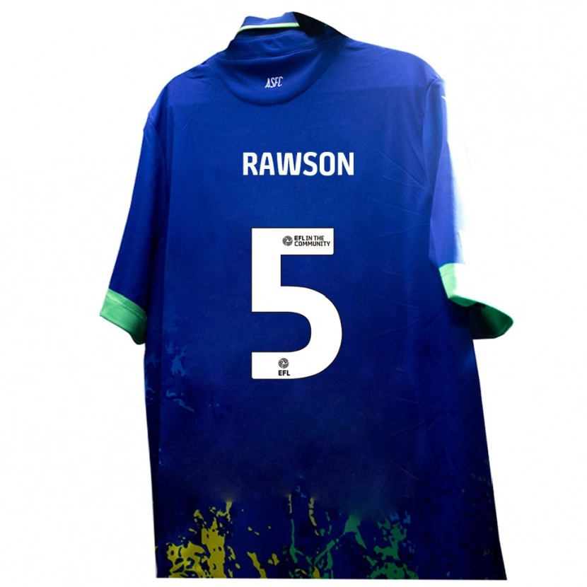 Danxen Mulher Camisola Farrend Rawson #5 Azul Amarelo Alternativa 2025/26 Camisa