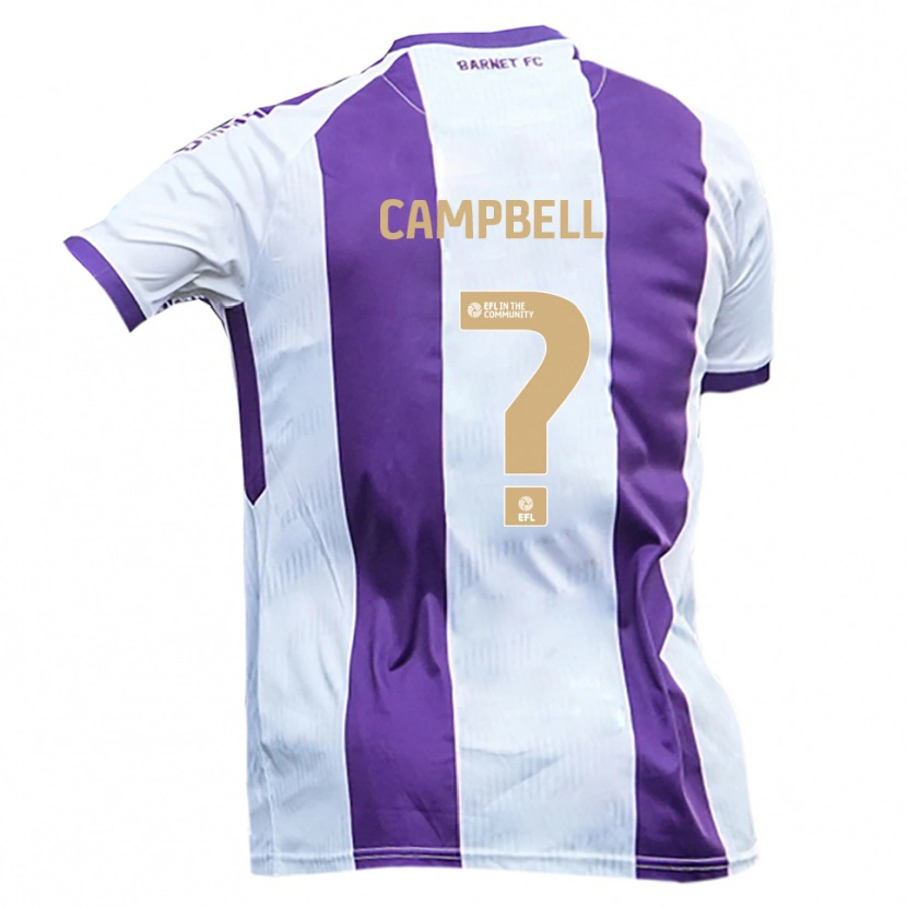 Danxen Mulher Camisola Shamoy Campbell #0 Branco Roxo Alternativa 2025/26 Camisa