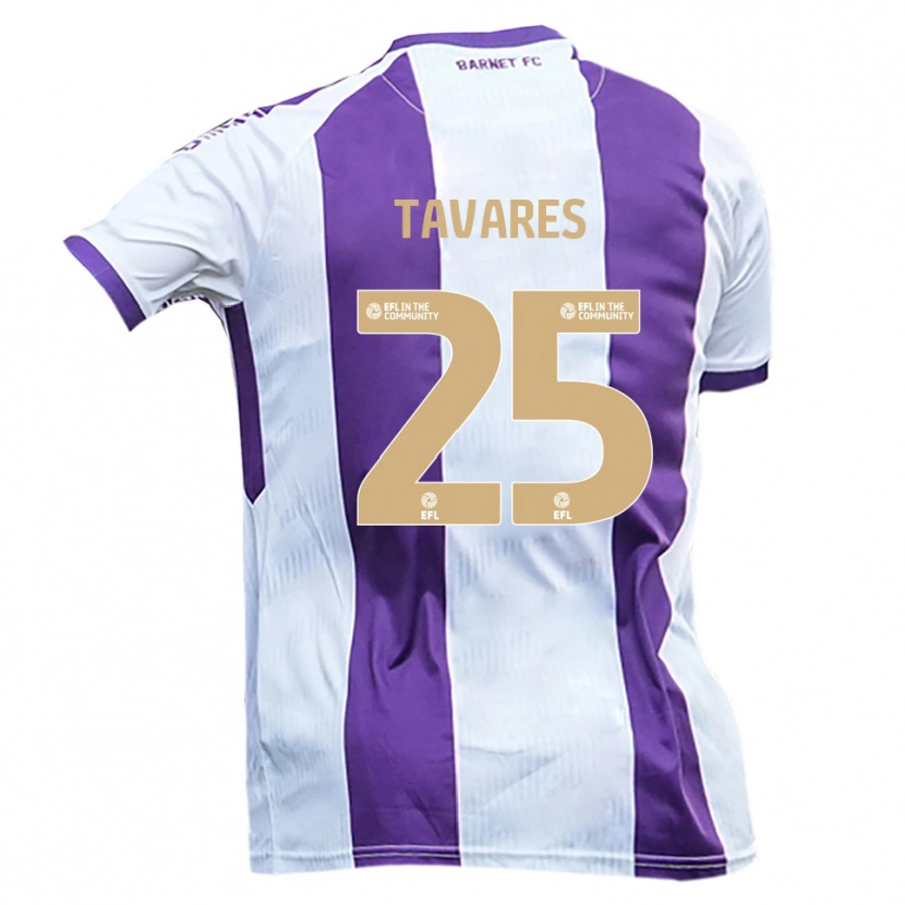 Danxen Mulher Camisola Nikola Tavares #25 Branco Roxo Alternativa 2025/26 Camisa