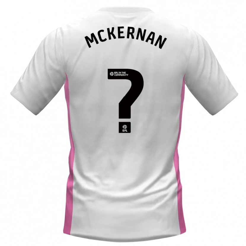 Danxen Mulher Camisola Marcus Mckernan #0 Branco Vermelho Alternativa 2025/26 Camisa