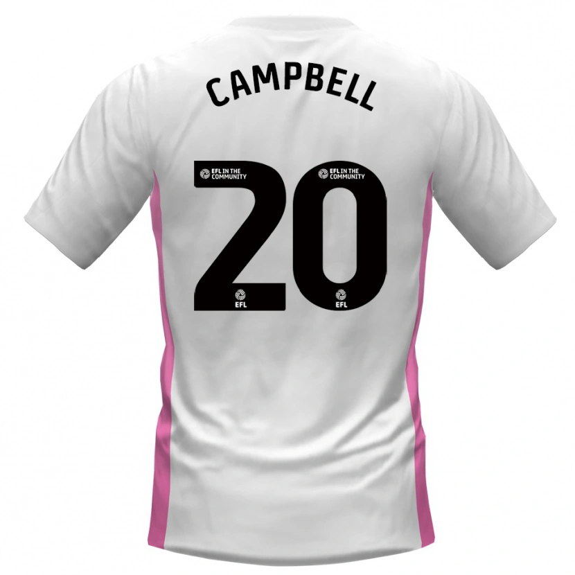 Danxen Mulher Camisola Vontae Daley-Campbell #20 Branco Vermelho Alternativa 2025/26 Camisa