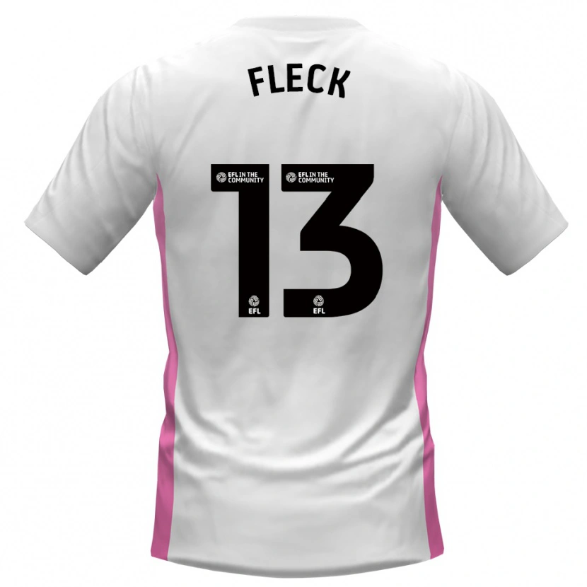 Danxen Mulher Camisola John Fleck #13 Branco Vermelho Alternativa 2025/26 Camisa