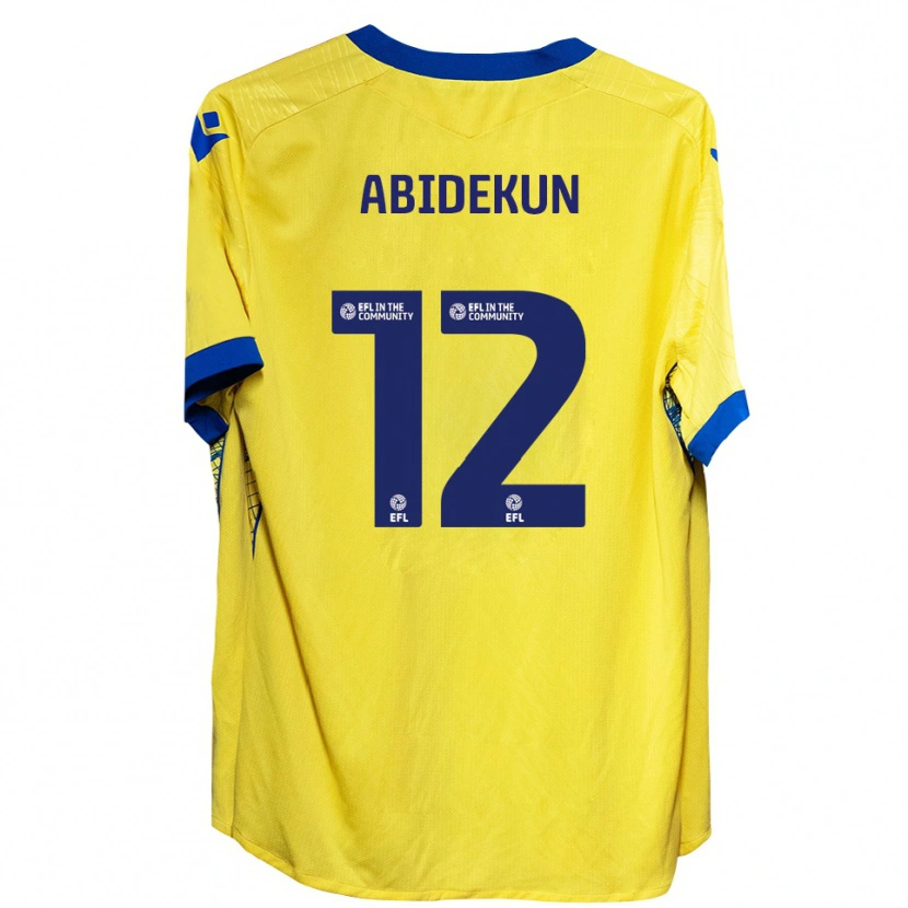 Danxen Mulher Camisola Fela Abidekun #12 Amarelo Azul Alternativa 2025/26 Camisa